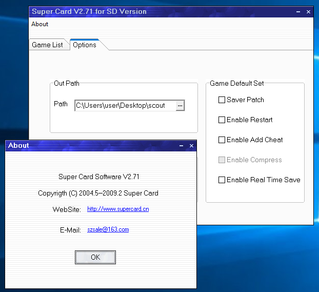 Supercard Windows patcher screenshot (2)